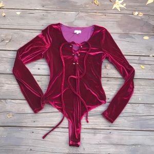 Tobi Velvet Bodysuit